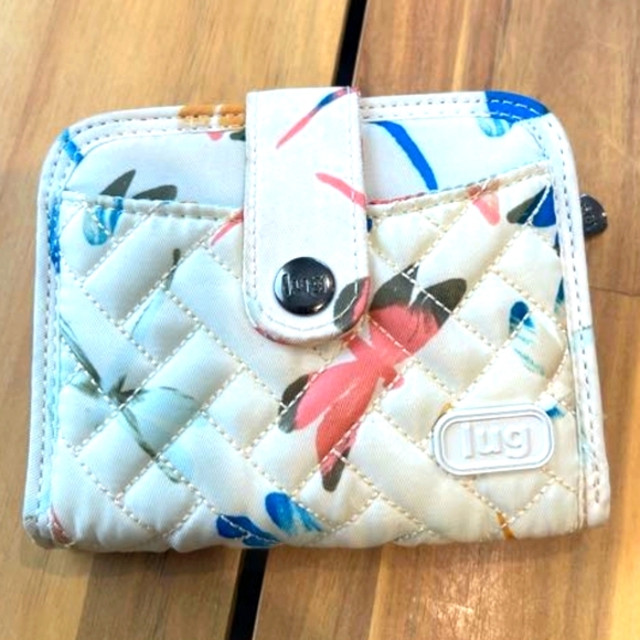 lug Handbags - Lug Quilted Cream Multicolor Floral Minuet Folding Wallet